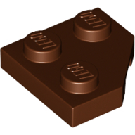 Lego deska (destička) roh 2x2, červeno hnědá (6218366)